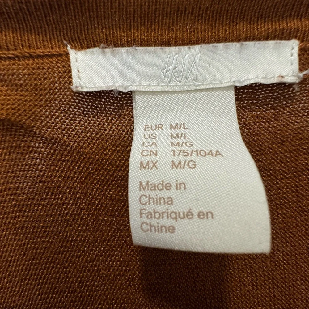 Rust Orange Open Front Cardigan - Picture 3 of 3